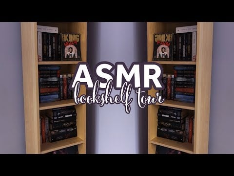 ASMR | my bookshelf tour! | cover tracing, hand movements and a tingly voiceover