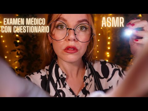 ASMR Roleplay Doctora Soft Spoken Examen Medico con Muchas Preguntas