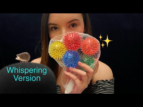 Spiky Squishy Ball ASMR | Whispering, Crinkle and Squish Sounds for Relaxation and Tingles✨