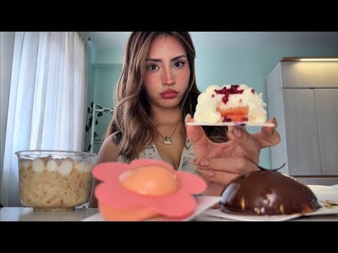 ASMR MUKBANG DE PASTELES DE CUMPLEAÑOS 🎂 (Especial mi cumple 🎉etoy old)