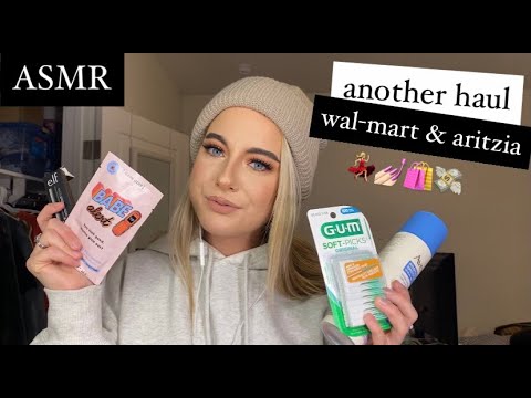 ASMR | aritzia & wal-mart haul