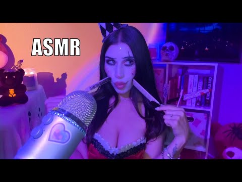 Clown Girl Tickles Your Brain ASMR 🩷 Besitos,Mic Brushing,Mic Rubbing 