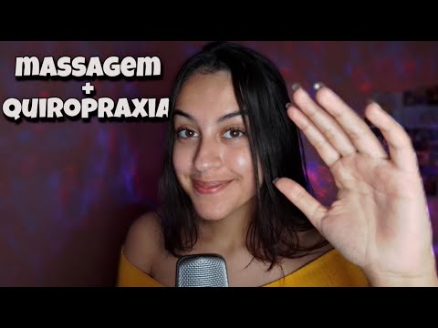 ASMR Massagem + Quiropraxia 💆‍♀️ Dando um fim a sua dor nas costas/pescoço 😼