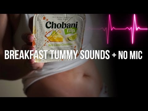 Happy Heartbeats Breakfast Tummy Sounds & No Mic | Female Heartbeat ASMR