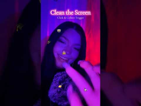 Clean my Screen ASMR 📱 (Click and Collect Trigger) #visualtingle #relax #mouthsounds