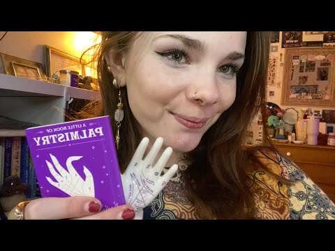 LOFI ASMR PALMISTRY Teaching you *nothing* about palmistry from my Barnes and noble palmistry book !
