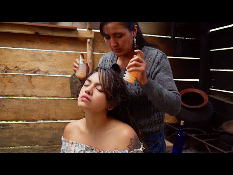 Doña Esperanza's ASMR massage with liquid sounds, whispering, scratching, hair play, & cracking