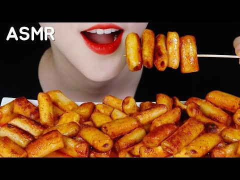 OIL TTEOKBOKKI ASMR SPICY RICE CAKE MUKBANG ASMR NO TALKING