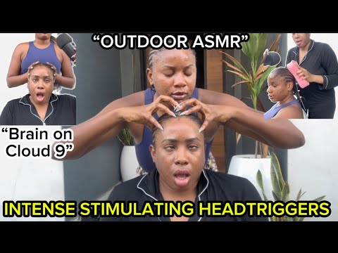 ASMR✨OUTDOOR RELAXING SCALP SCRATCH MASSAGE WITH LONG STILETTO NAILS,GUM CRACKING SOUNDS + Capsules