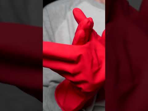 ASMR - Red dishwashing gloves (2)