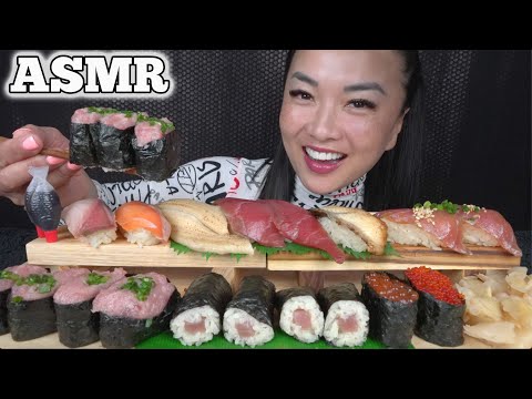 ASMR SUSHI PLATTER *Full Face Friday (EATING SOUNDS) LIGHT WHISPERS  | SAS-ASMR