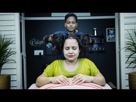 Female Head Scratching ASMR Head Massage By Scratching King | Tapping And Scratching | Neck Cracking