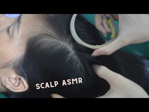 ASMR Tingling Head Scratching With Parting Hair, Hair Sounds For Relieve Stress