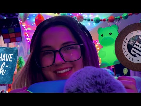 Random item tapping/ scratching ASMR! Mouth sounds + waves + layered rain sounds in the background!