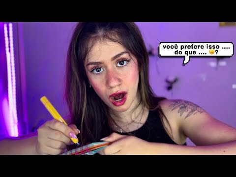 ASMR PERGUNTAS INTIMAS DE ISSO OU AQUILO