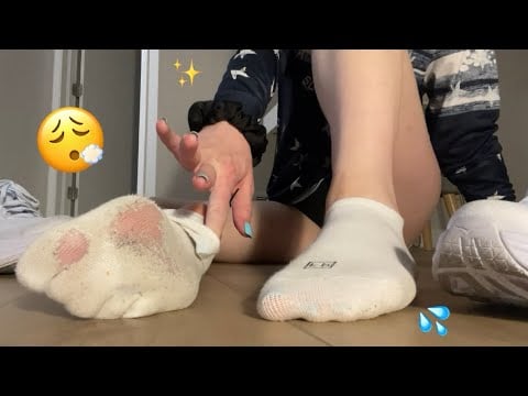 my sweaty feet destroyed my socks…