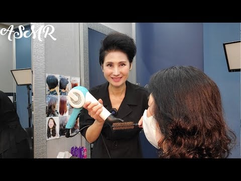 미용실 ASMR 가는모발 연화 셋팅펌   (soft hair) Yeonhwa setting perm  / korean hair salon