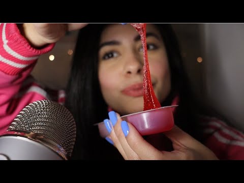 ASMR COMENDO BALA E GEL AZEDO