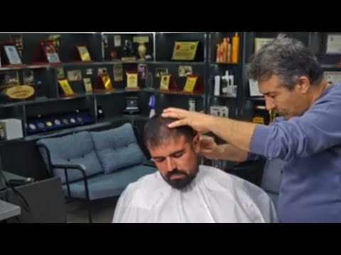 ASMR GROOM SHAVE. RELAXING HAIR BEARD CUT, SKIN CARE