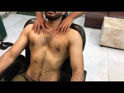 Great Chest & Back Massage | Body Cracking Deep Tissue Massage | 💈| ASMR |