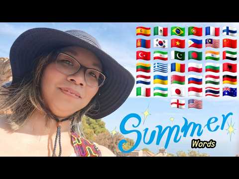 ASMR Summer Trigger Words - Whispering, Ocean Waves & Beach Ambience - 1 Hour for Sleep 🏖️🌊