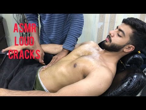 ASMR! STRONG FULL BODY DEEP TISSUE HEAD,CHEST,BACK AND NECK CRACKING MASSAGE 💆‍♂️