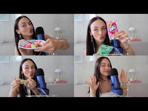 ASMR Candy mukbang (eating sounds, mouth sounds, whispering) 🍭🍬