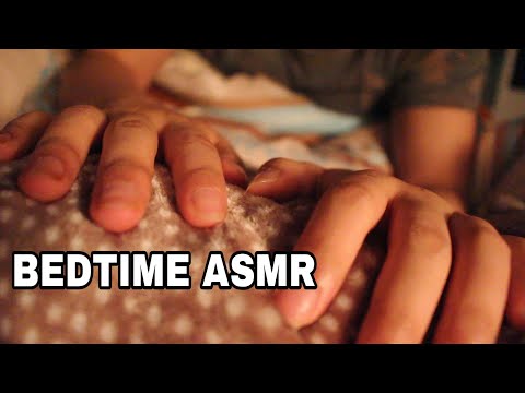 ASMR | Come in bed fallin sleep together ( fabric sounds, soft speaking)