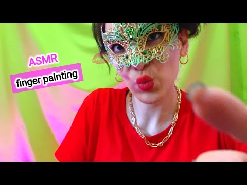 ASMR: mouth sounds & finger painting | asmr personal attention | ASMR Hand Movements