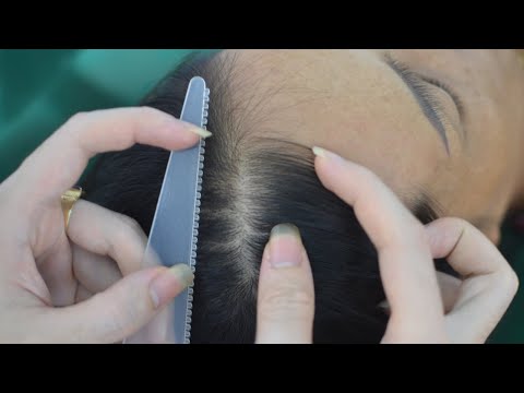 ASMR Melting Scalp Massage, Scalp Scratching With Tools, Therapy Sounds For Reduce Stress, Headache