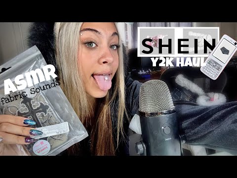 ASMR SHEIN HAUL 💿 Fabric Sounds & Y2K Clothes
