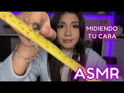 ASMR ESPAÑOL / MIDIEND0 TU CARA + DIBUJANDO TU CARA (realista) + mouth sounds