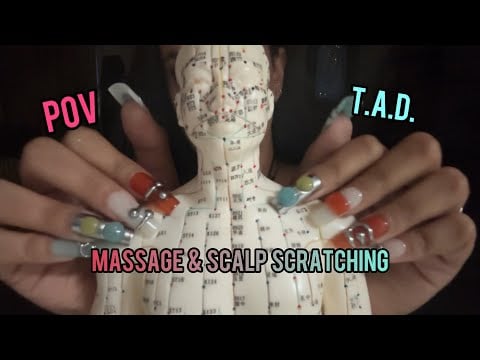 ASMR Scalp Scratching & Massage (w/ T.A.D. and Bridget For Demonstration)