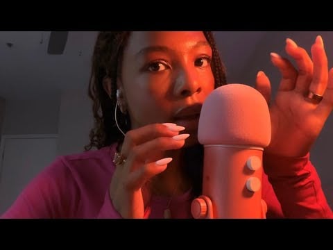 ASMR almost touching the microphone + extremely slow & gentle whisper