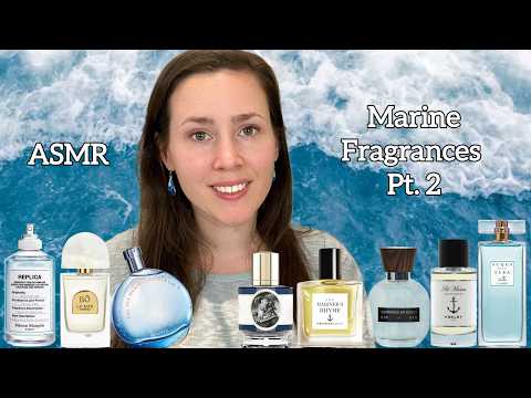 (ASMR) Marine Fragrances / Perfumes Pt. 2  - Glass Tapping & Soft Spoken
