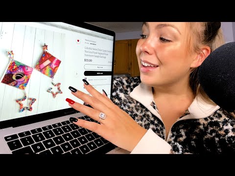 ASMR| ONLINE SHOP w/ ME💖⭐️ (whispering, Christmas shopping, my favorite Etsy items)