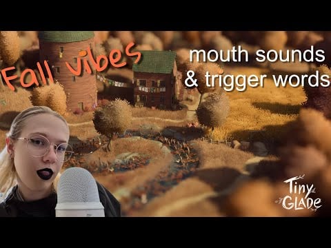 ASMR cozy gaming - tiny glade autumn-ish cottage with field [no mid-roll ads]