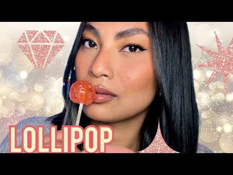ASMR Eating A Watermelon Flavored Gourmet Lollipop , Extreme Tingles , Loop Video