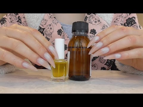 TUTORIAL ASMR || GROW LONG NAILS & STRONG ACRYLIC NAILS || SOFT SPOKEN || DIY CUTICLE OIL & CREAM