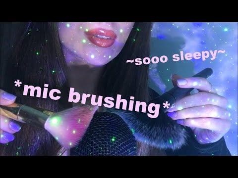 ASMR | Gentle mic brushing with sleepy whispers | Tingles guaranteed✨🌃