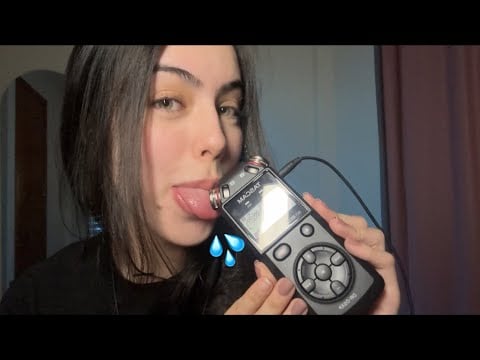 ASMR- SONS DE BOCA E DEDOS NO MICROFONE NOVO! TASCAM DR05X 
