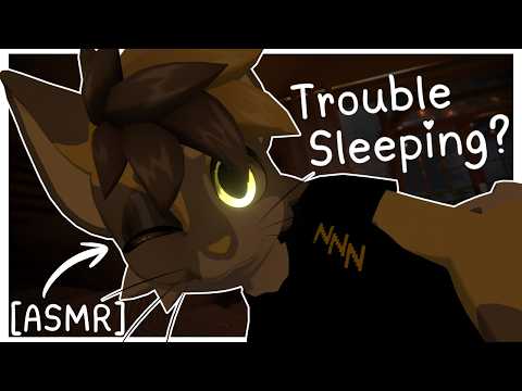 [Furry ASMR] Sleepy kitty helps you get some rest :3 [Sleep-aid] [Soft-spoken] [Whispering] [Rain]