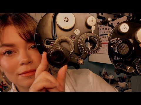 ASMR Eye Exam & Vision Testing | Better 1 Better 2? Lens Flipper, Refraction, Measuring