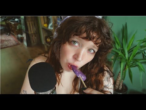 asmr eating big lollipop 🍆 ( no talking, extreme mouth sounds, licking, swallowing, chewing)