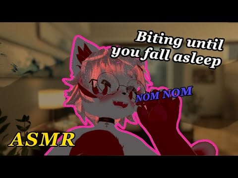 [FURRY ASMR] soft noms with Soothing Rain Sounds 🌧️🍏
