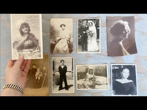 ASMR ~ my vintage family photos ~ whispering about family history and stories for sleep 😴 