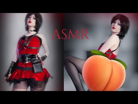 ♡ ASMR Red Dress Scratching / Ada Wong Cosplay | Resident Evil