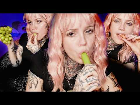 🍋🍎 Crunchy Fruit & Veggie ASMR | No Talking | Satisfying Eating Sounds 🥕🍇
