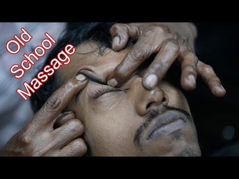 Old School Barber Doing Very Relaxing Forehead Tapping Massage | ASMR Head Scratching For Deep Sleep