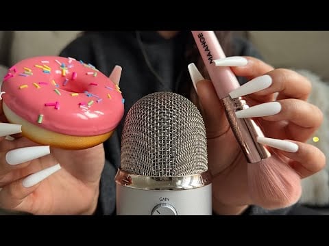 [ASMR] Pink Triggers ✨ Tapping & Scratching Whispered
